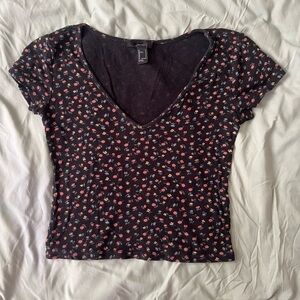 forever21 floral baby tee